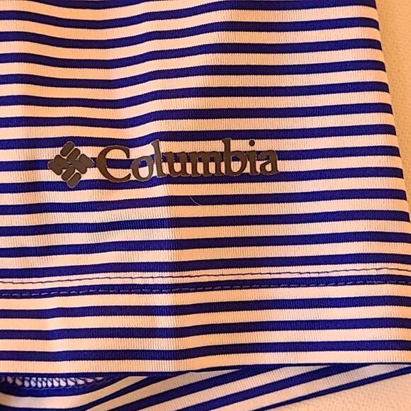 Columbia Golf Mens Blue and White Stripe Golf Polo Shirt Size Large - Picture 8 of 12